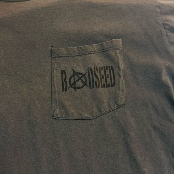 BadSeed Graphic Tee w Pocket Logo w Anarchy-Inspired Design - Est. Size Large - Picture 3 of 5